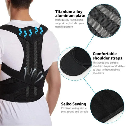 ProSpine 2.0 Adjustable Posture Corrector Vest – Back, Shoulder & Lumbar Support Brace