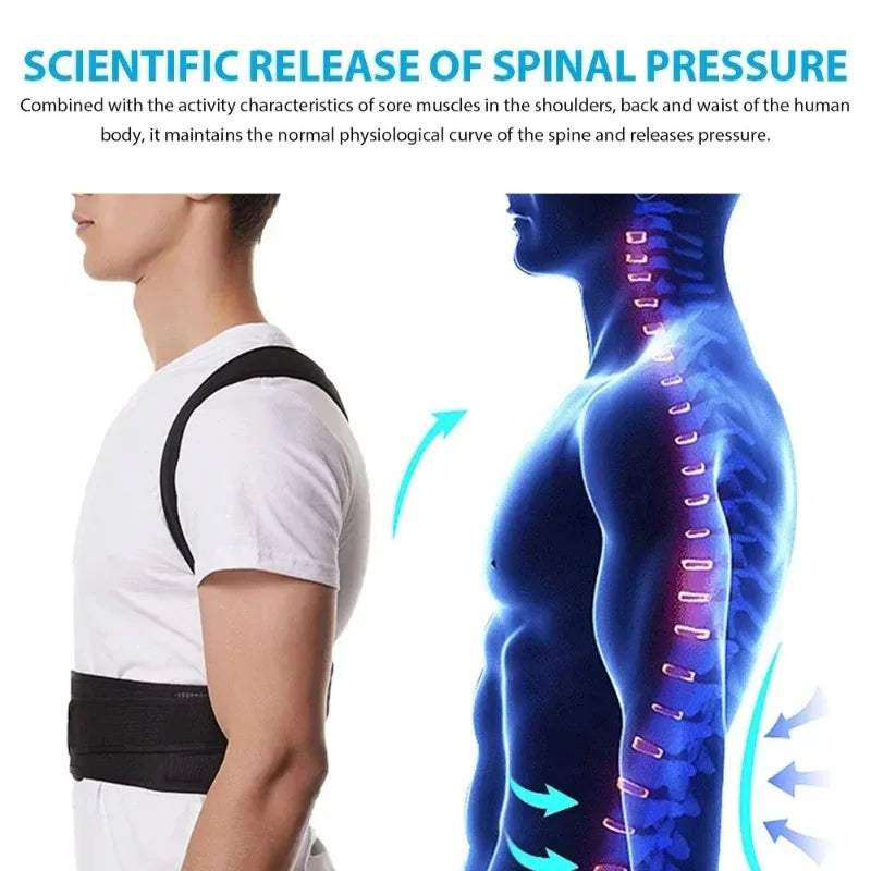 ProSpine 2.0 Adjustable Posture Corrector Vest – Back, Shoulder & Lumbar Support Brace