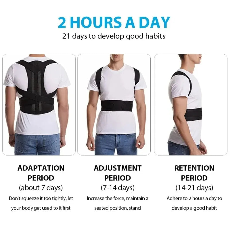 ProSpine 2.0 Adjustable Posture Corrector Vest – Back, Shoulder & Lumbar Support Brace