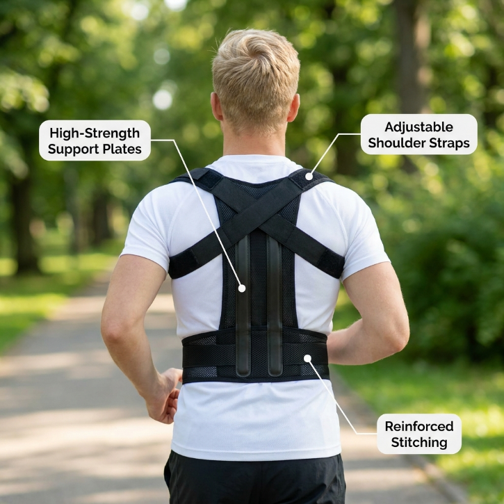 ProSpine 2.0 Adjustable Posture Corrector Vest – Back, Shoulder & Lumbar Support Brace